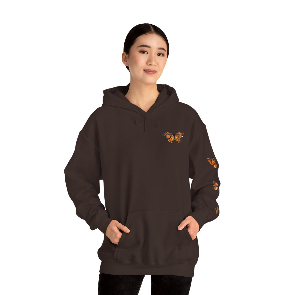 Dia de los Muertos Hoodie — Skeleton, Monarch Butterflies