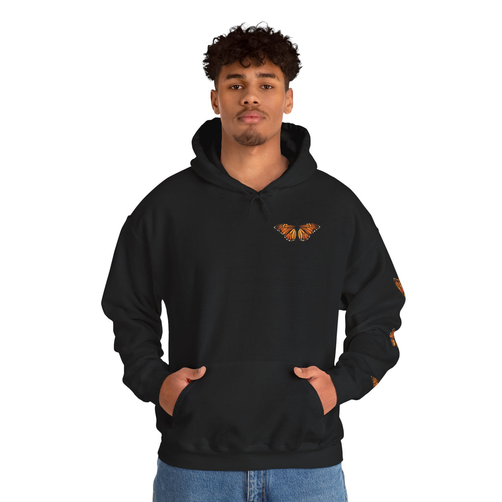 Dia de los Muertos Hoodie — Skeleton, Monarch Butterflies