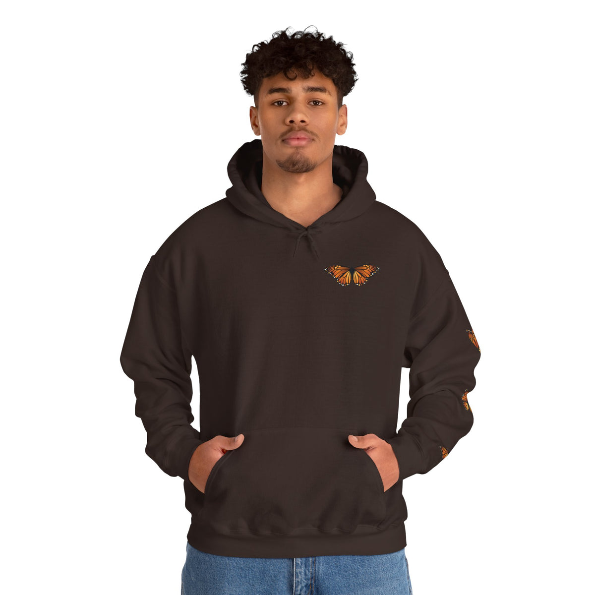 Dia de los Muertos Hoodie — Skeleton, Monarch Butterflies