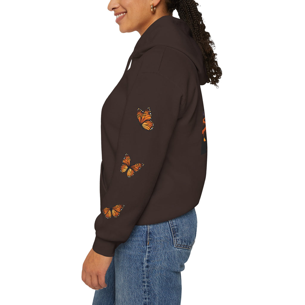 Dia de los Muertos Hoodie — Skeleton, Monarch Butterflies