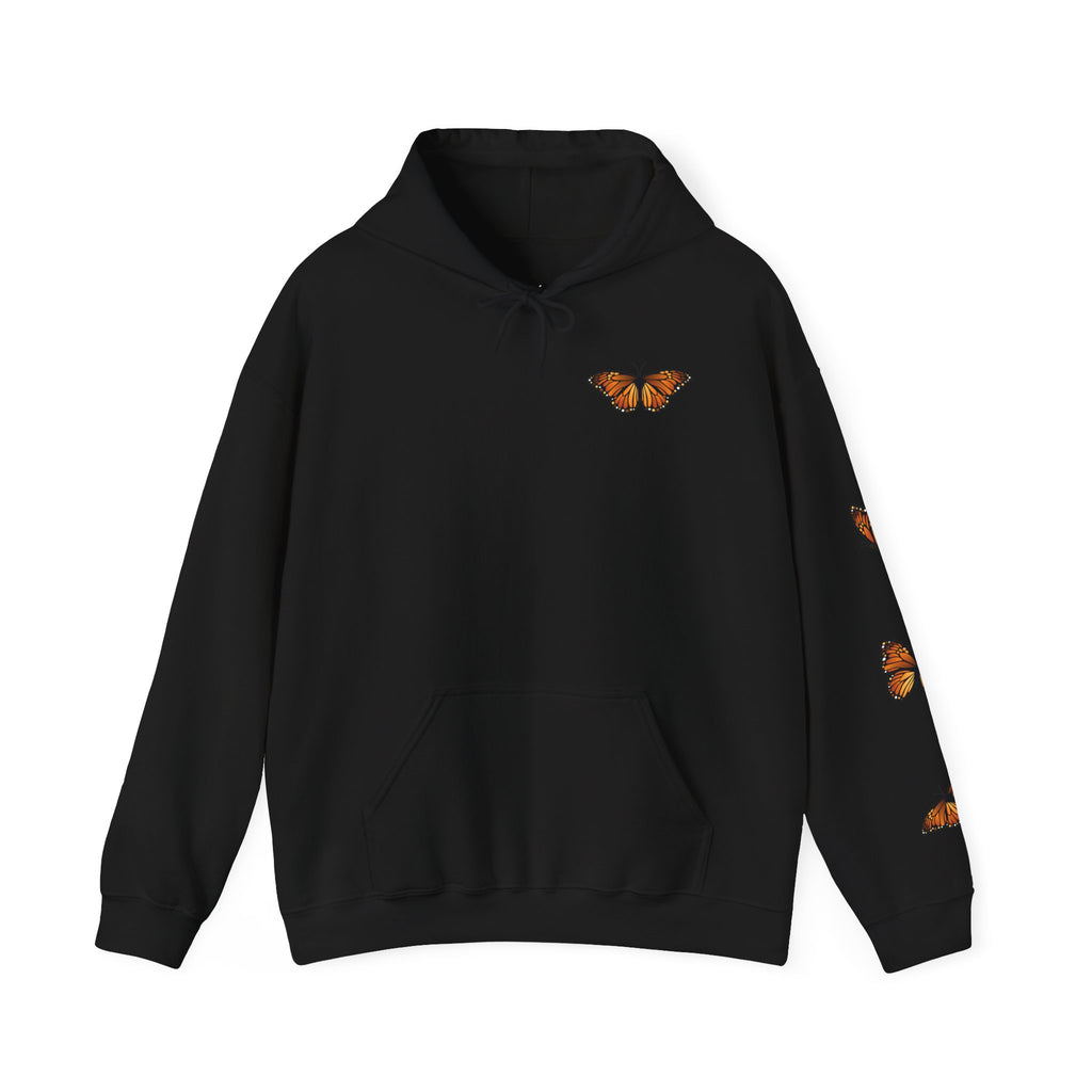 Dia de los Muertos Hoodie — Skeleton, Monarch Butterflies